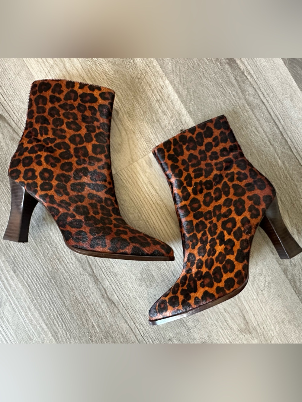 Matisse Eclair Leopard Calf Hair Ankle Boots